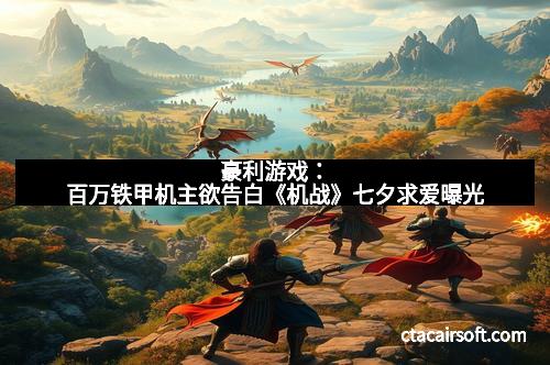 豪利游戏：百万铁甲机主欲告白《机战》七夕求爱曝光